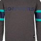 Converse Big Boy's Football Jersey Cotton T-Shirt Gray Size Medium
