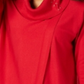 JM Collection Women's Faux Wrap Cowl Neck Sweater Red Size XX-Large