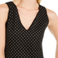 INC International Concepts Women's Rhinestone Sleeveless V Neck Sweater Black Size Medium