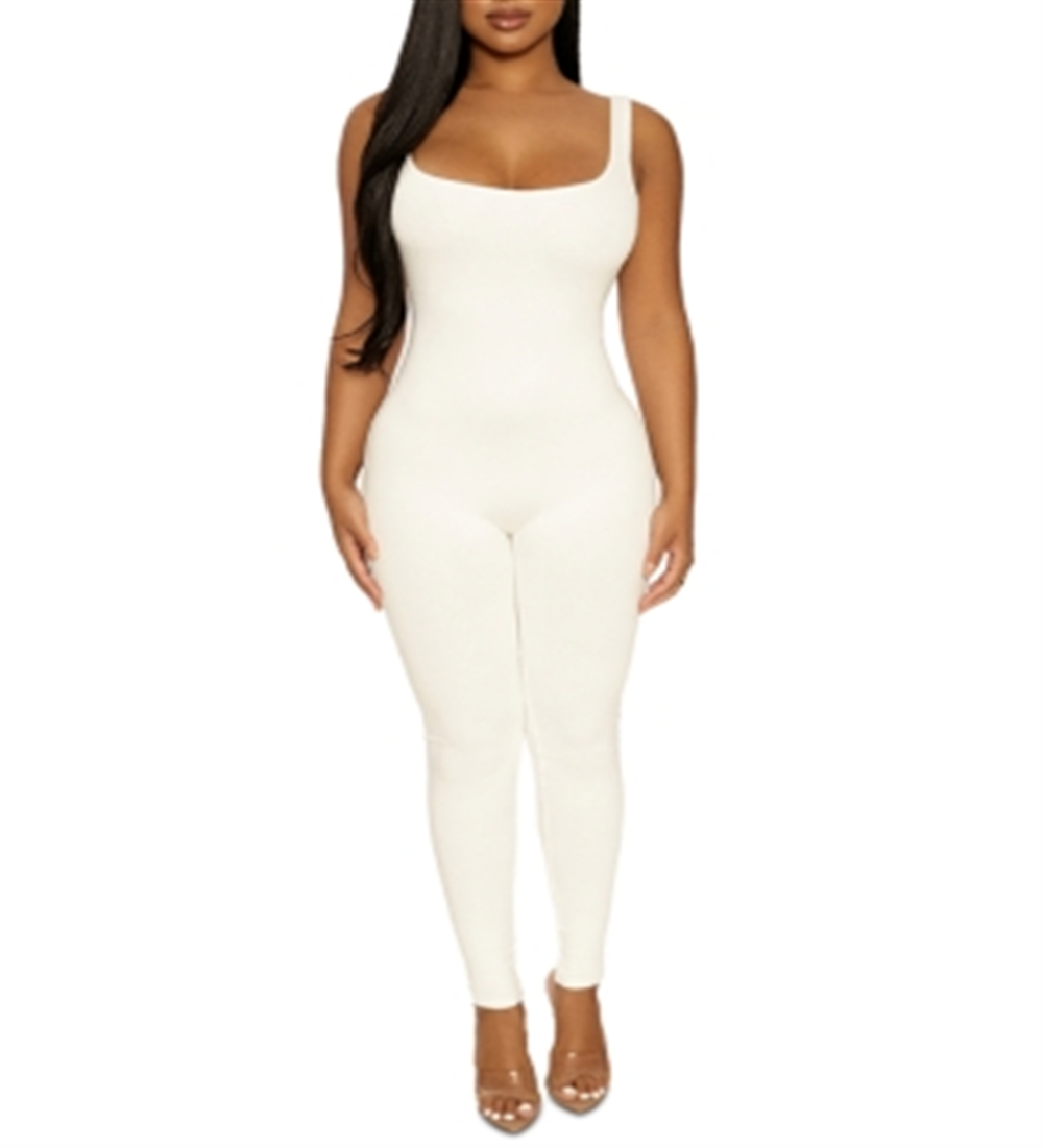 Naked Wardrobe the NW Jumpsuit White Size S