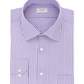 Arrow Men's Athletic Fit Stripe Dress Shirt Purple Size 17-17.5