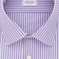 Arrow Men's Athletic Fit Stripe Dress Shirt Purple Size 17-17.5