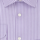 Arrow Men's Athletic Fit Stripe Dress Shirt Purple Size 17-17.5