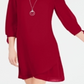 JM Collection Women's Tie Sleeve Necklace Dress Red Size Petite S