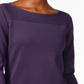 Karen Scott Women's Cotton Boat Neck Top Purple Size Small