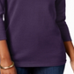 Karen Scott Women's Cotton Boat Neck Top Purple Size Small