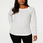 Karen Scott Women's Textured Sweater White Size Petite