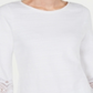 Charter Club Women's Lace Sleeve Top White Size Petite Medium
