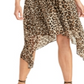 Rachel Roy Women's Animal Print Sleeveless Turtle Neck MIDI Fit Flare Party Dress Brown Size Large