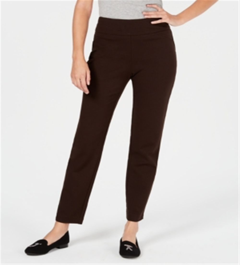 Charter Club Women's Pull on Ponte Knit Pants Brown Size 20X4