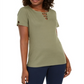 Karen Scott Women's Triple-Ring Cutout Top Green Size Medium