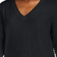 Maison Jules Women's V Neck Sweater Black Size X-Small