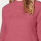 Karen Scott Women's Zip Back Mock Neck Sweater Pink Size Small