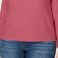 Karen Scott Women's Zip Back Mock Neck Sweater Pink Size Small