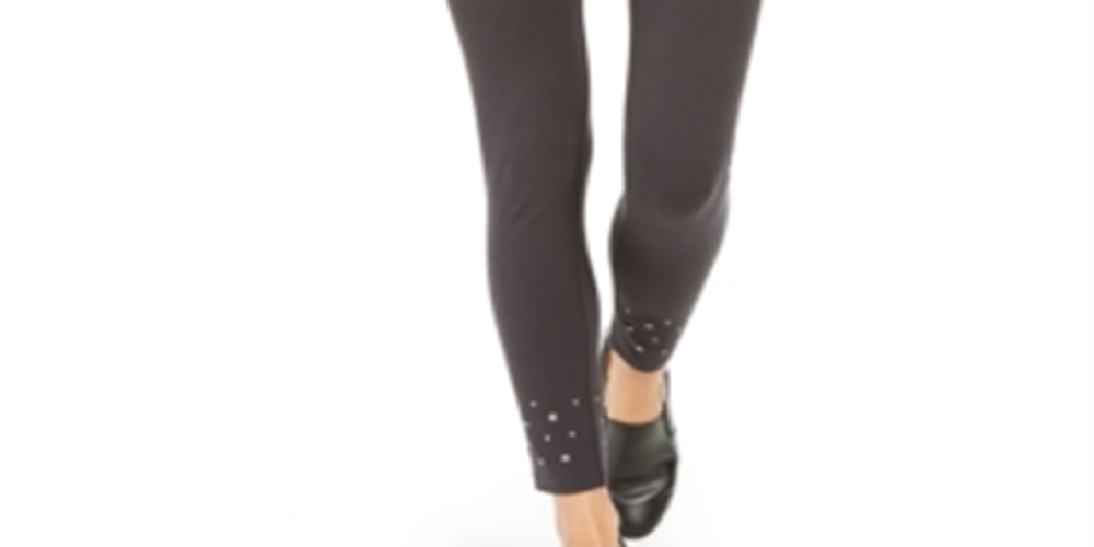 Style & Co Women's Studded Hem Leggings Gray Size X-Small