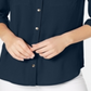 Charter Club Women's Two Pocket Shirt Blue Size Large