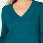 Karen Scott Women's V Neck Long-Sleeve Sweater Green Size Small