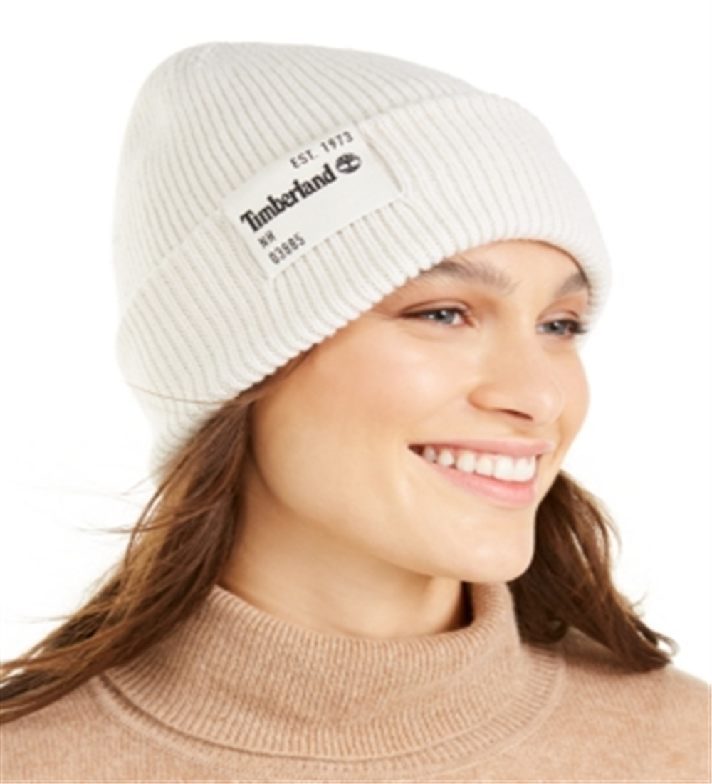 Timberland Women's Classic Tall Recycled Beanie White One Size