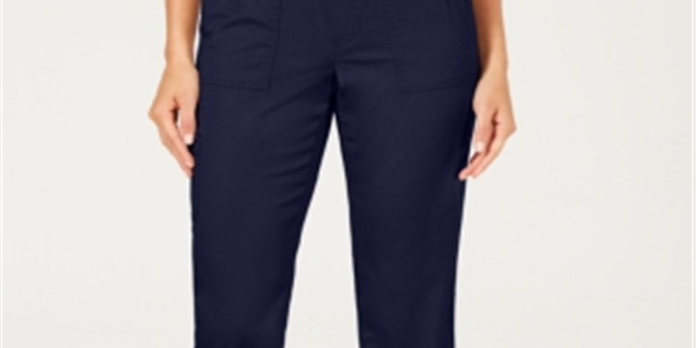 Style & Co Women's Pull on Utility Capris Blue Size Medium