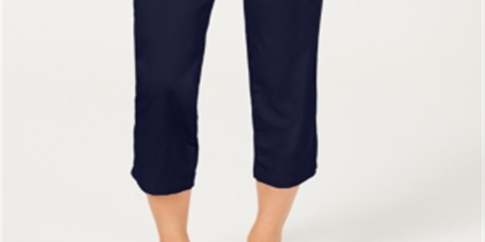 Style & Co Women's Pull on Utility Capris Blue Size Medium