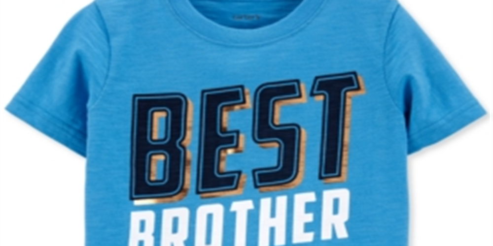 Carter's Toddler Boy's Crew Neck Short Sleeve Graphic T-Shirt Blue Size 3T