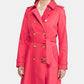 Ralph Lauren Women's Belted Trench Coat Red Size Large
