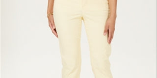 Charter Club Women's Tummy Control Bristol Capri Jeans Yellow Size 16