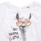 Epic Threads Big Girls No Drama Llama T-Shirt White Size X-Large