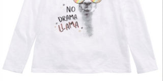 Epic Threads Big Girls No Drama Llama T-Shirt White Size X-Large