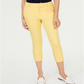 Charter Club Women's Tummy Control Cropped Pants Yellow Size 14