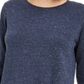 Maison Jules Women's Cotton Crew Neck Sweater Blue Size Small