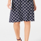 Charter Club Women's Plaid Polo Shirtdress Blue Size X-Small