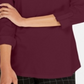 Charter Club Women's Supima Cotton Split Neck Top Red Size Medium