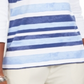 Karen Scott Women's Striped Sequined Top White Size Petite S