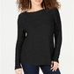 INC International Concepts Women's Shine Sweater Black Size Petite L