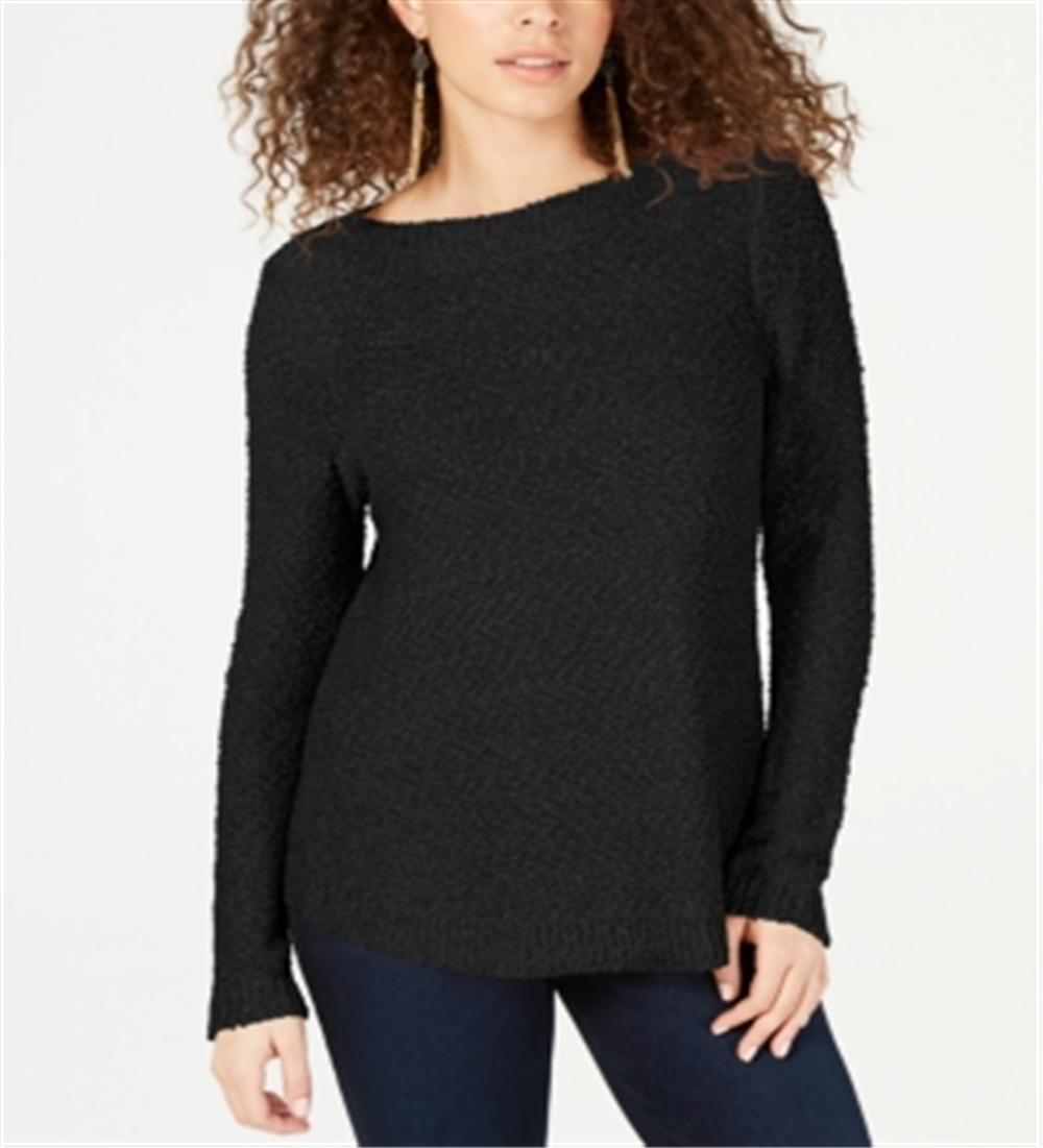 INC International Concepts Women's Shine Sweater Black Size Petite L