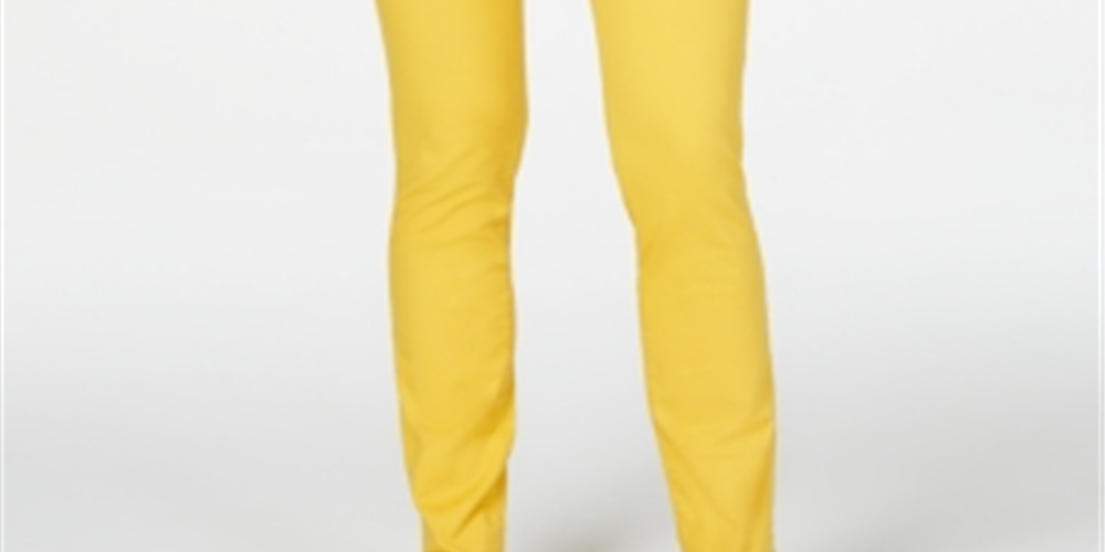 Charter Club Women's Lexington Straight Leg Jeans Yellow Size 18