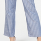NY Collection Women's Striped Pull on Pants Blue Size Petite Medium