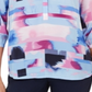 JM Collection Women's Printed Pleated Back Blouse Purple Size Small