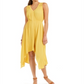 Style & Co Women's Handkerchief Hem Dress Yellow Size X-Large