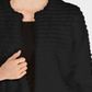Calvin Klein Women's Faux Fur Sleeveless Open Cardigan Cocktail Top Black Size Petite Small
