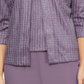 Alex Evenings Women's Textured Twin Set Purple Size Small