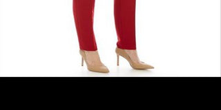 Anne Klein Women's Zippered Wear to Work Pants Red Size 16