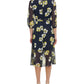 Tommy Hilfiger Women's Petunia Floral MIDI Dress Blue Size 18