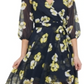Tommy Hilfiger Women's Petunia Floral MIDI Dress Blue Size 18