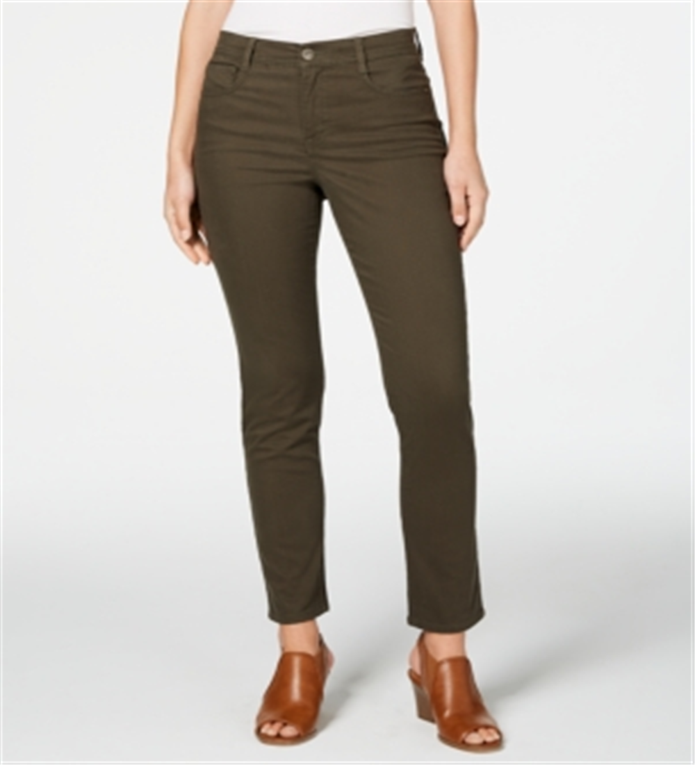 Style & Co Women's Tummy Control Skinny Jeans Green Size 20X4