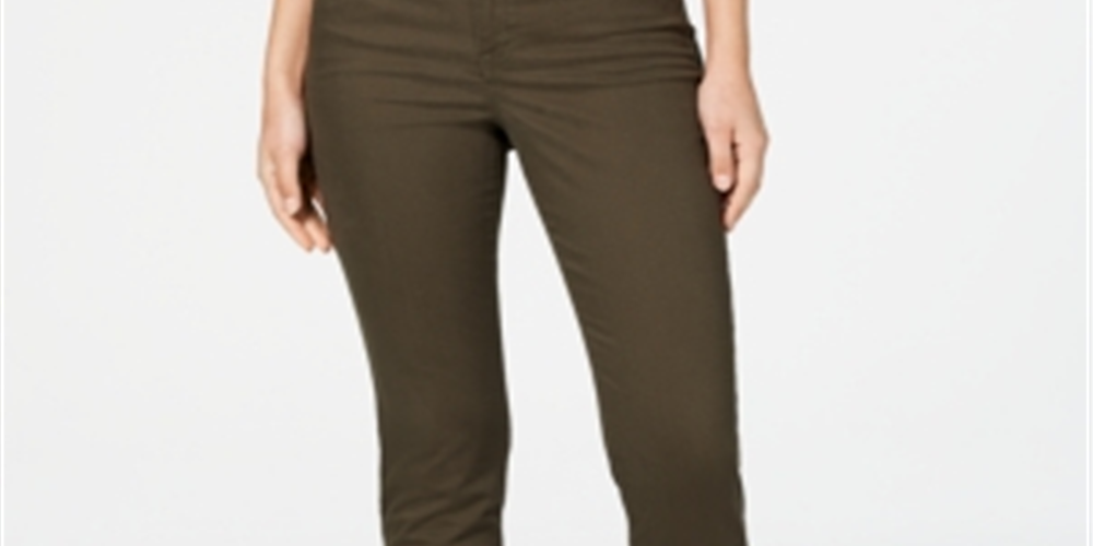 Style & Co Women's Tummy Control Skinny Jeans Green Size 20X4