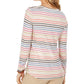 Style & Co Women's Striped Top -Brown Size 2XL