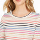 Style & Co Women's Striped Top -Brown Size 2XL