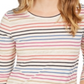 Style & Co Women's Striped Top -Brown Size 2XL